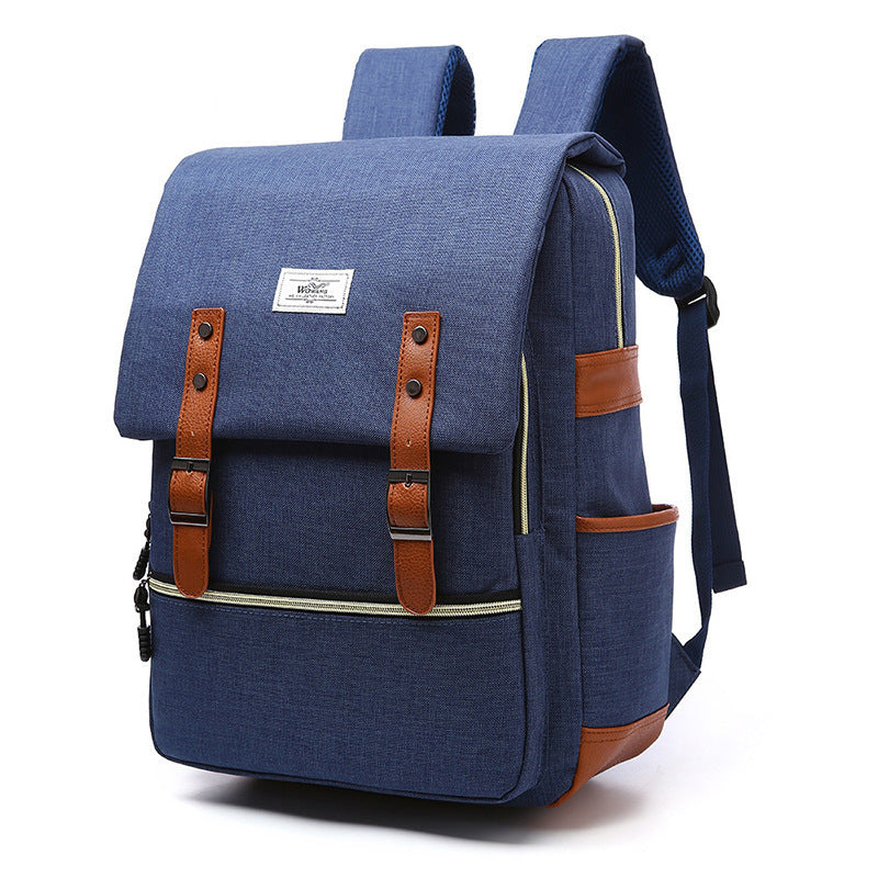 Vintage men women canvas backpacks school bags for teenage girls laptop backpack with USB charging fashion travel Angel Wishes