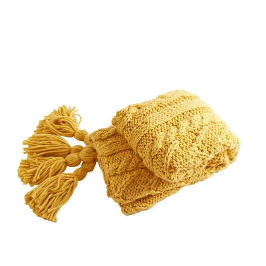 Knitted Thread Blanket Photo Props Sofa Cover Blanket Angel Wishes
