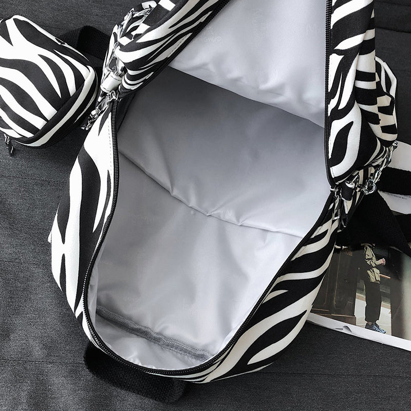 Fashion Leopard And Zebra Pattern Backpack Angel Wishes