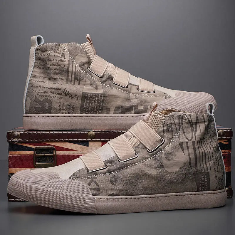 Men's High-top Camouflage Canvas Shoes Youth Fashion Casual Shoes Angel Wishes