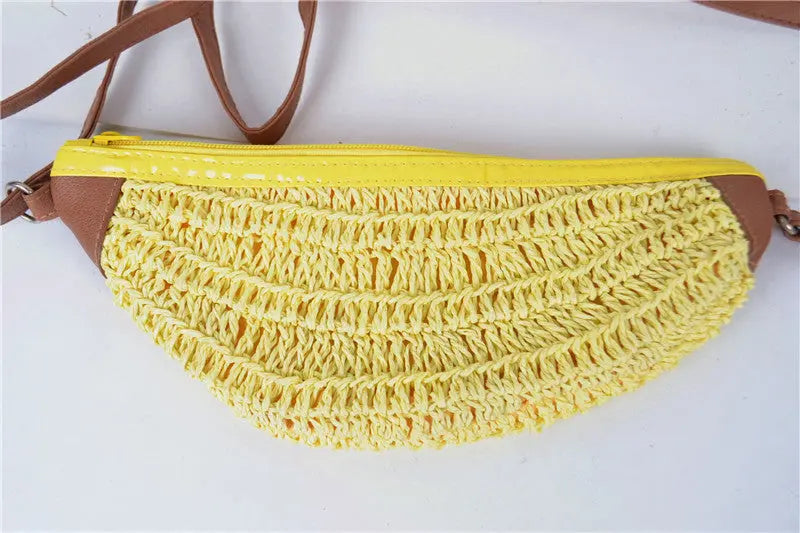 Fruit Type Straw Bag Watermelon Strawberry Pineapple Banana Messenger Bag Women''S Woven Bag Angel Wishes