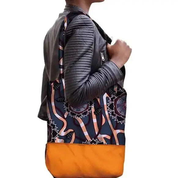 Fashion Cotton Wax Printed Shoulder Bag Angel Wishes