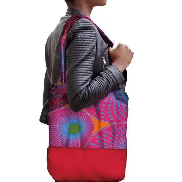 Fashion Cotton Wax Printed Shoulder Bag Angel Wishes