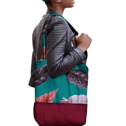 Fashion Cotton Wax Printed Shoulder Bag Angel Wishes