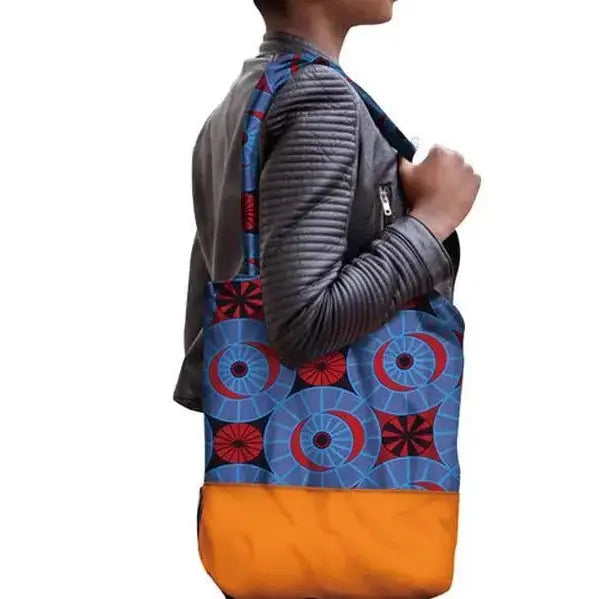 Fashion Cotton Wax Printed Shoulder Bag Angel Wishes