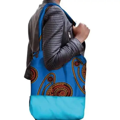 Fashion Cotton Wax Printed Shoulder Bag Angel Wishes