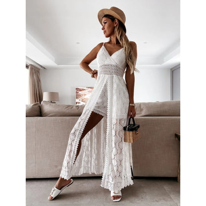 Sling Stitching Casual Jumpsuit Hollow Jumpsuit Angel Wishes