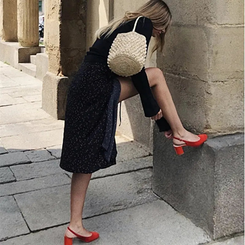 New Korean version of Hyuna One-shoulder Peas Women's Bag Paper Rope Woven Beach Portable Bucket Straw Bag Angel Wishes