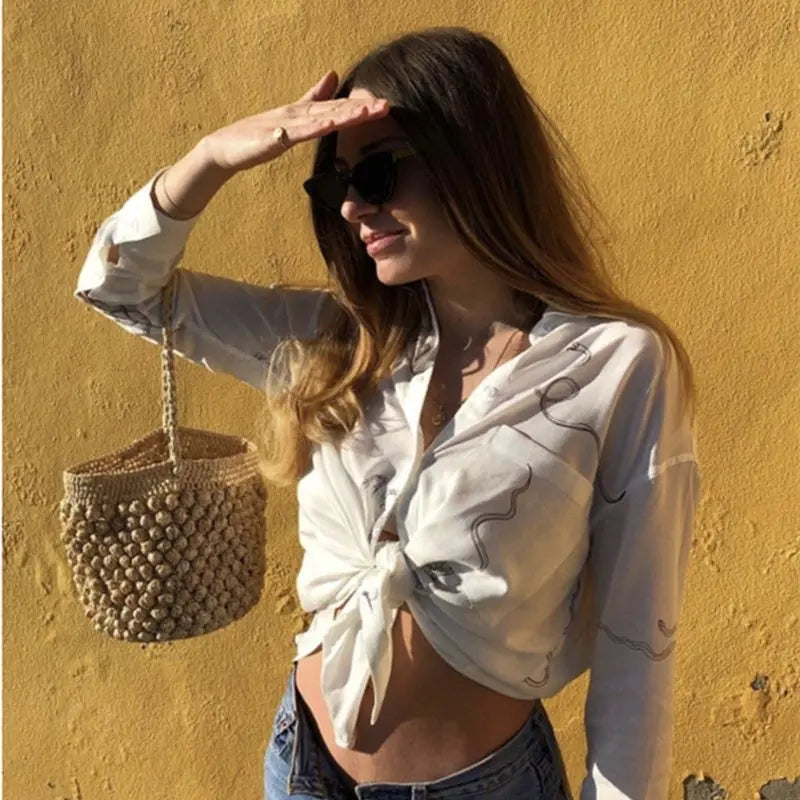 New Korean version of Hyuna One-shoulder Peas Women's Bag Paper Rope Woven Beach Portable Bucket Straw Bag Angel Wishes
