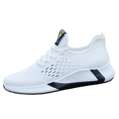 New Sports Shoes Men's Breathable Casual Mesh Shoes Comfort Increase Lace-up Non-slip Low-top Running Shoes Angel Wishes