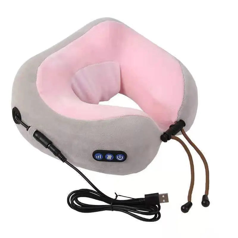 U Shaped Massage Pillow Neck Massage Device Electric Neck Massager Apparatus Shoulder Back Cervical Massager For Body Relaxation Angel Wishes