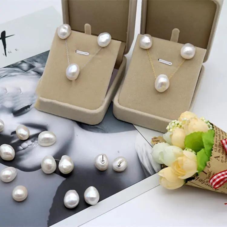 13mm Large Shaped Baroque Pearl Pendant Earring Set Angel Wishes