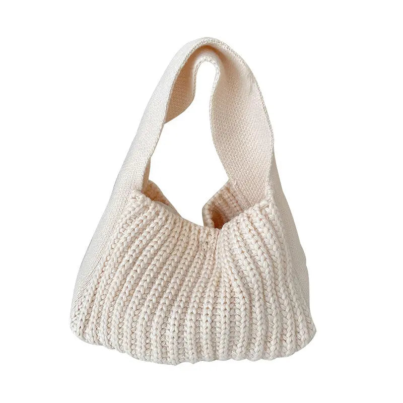 Simple All-match High-grade Wool Knitted Handbag Angel Wishes