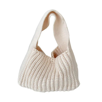 Simple All-match High-grade Wool Knitted Handbag Angel Wishes