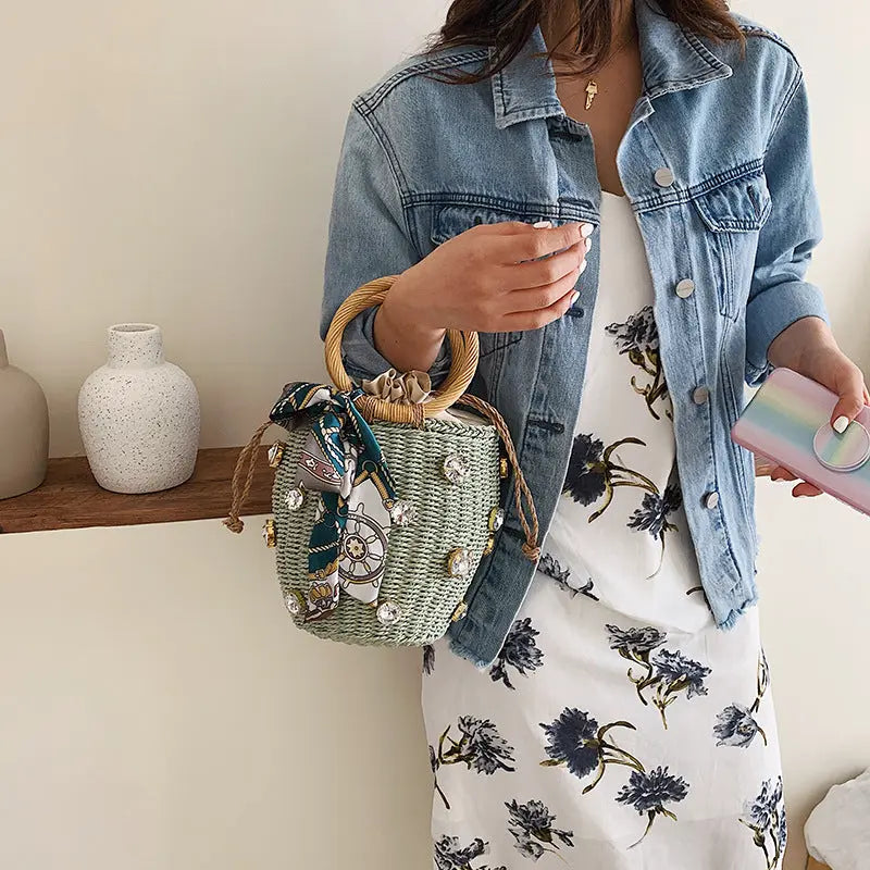 Woven bag high-quality handbag Angel Wishes
