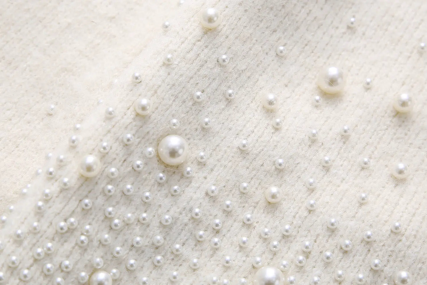 Decorated Pearls Knitwear Mini Skirt Angel Wishes