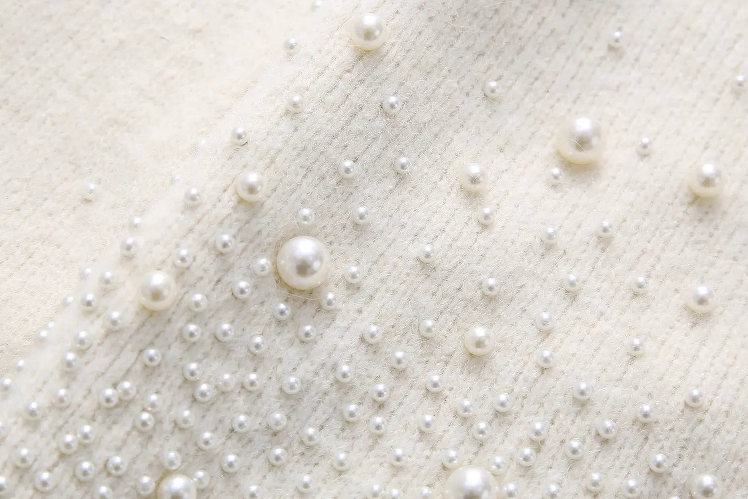 Decorated Pearls Knitwear Mini Skirt Angel Wishes