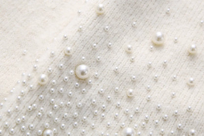 Decorated Pearls Knitwear Mini Skirt Angel Wishes