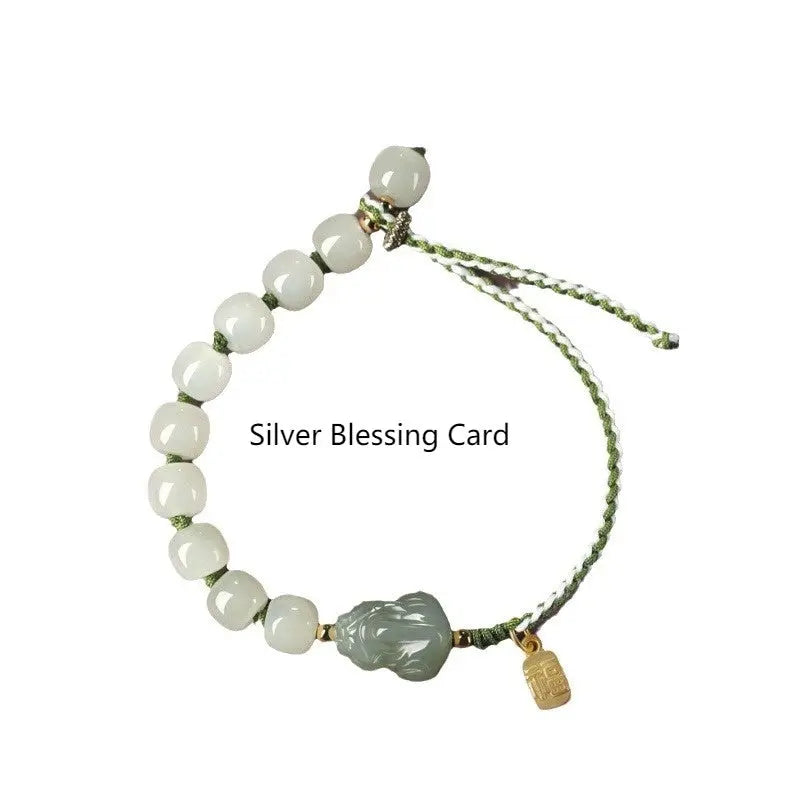 Water Ice Old-styled Bead Simple Hand-knitted Bracelet Angel Wishes