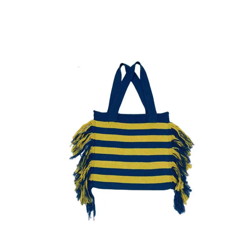 Women's Knitting Bag Collision Color Single Interval Angel Wishes