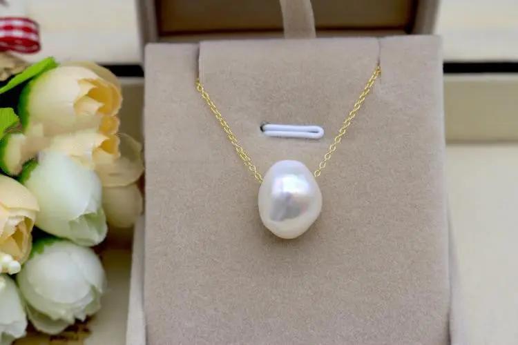 13mm Large Shaped Baroque Pearl Pendant Earring Set Angel Wishes