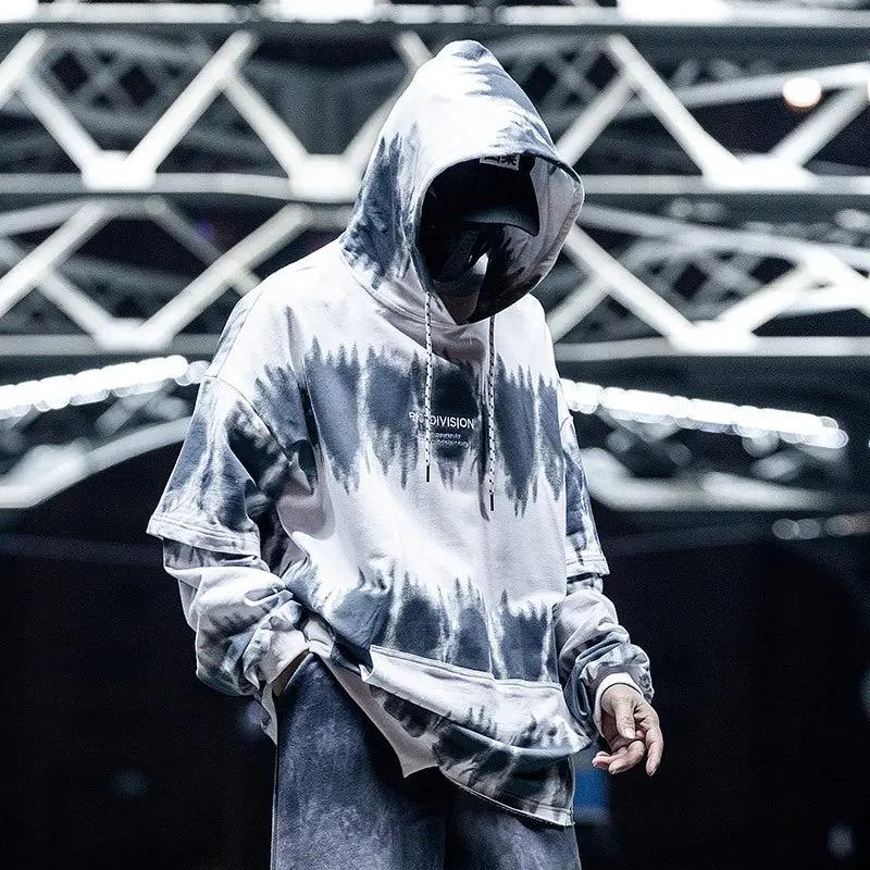 Tie-dye asymmetric hoodies Angel Wishes