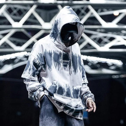 Tie-dye asymmetric hoodies Angel Wishes