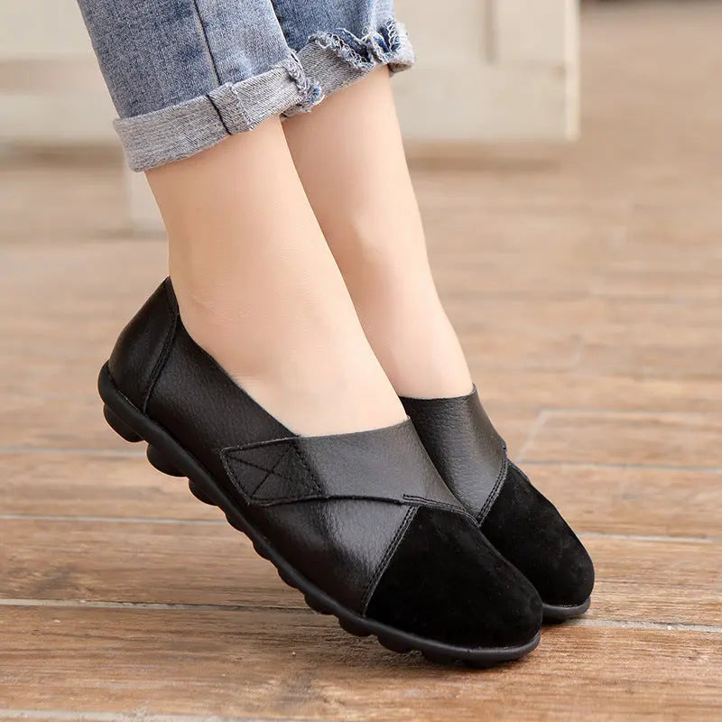 Women Loafers Patchwork Soft Sole Flat Shoes Angel Wishes