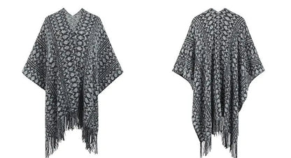 Polyester Yarn Crocheted Hollow Knitted Tassel Cape And Shawl Sweater Women's Cardigan Angel Wishes