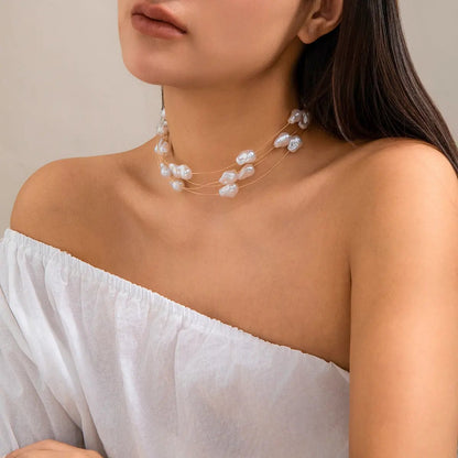 Versatile Baroque Pearl Necklace Bracelet For Women Angel Wishes