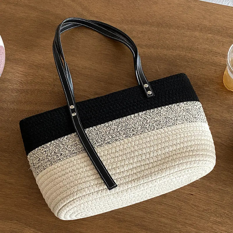 Hand Woven Vegetable Basket Versatile Beach Bag Angel Wishes