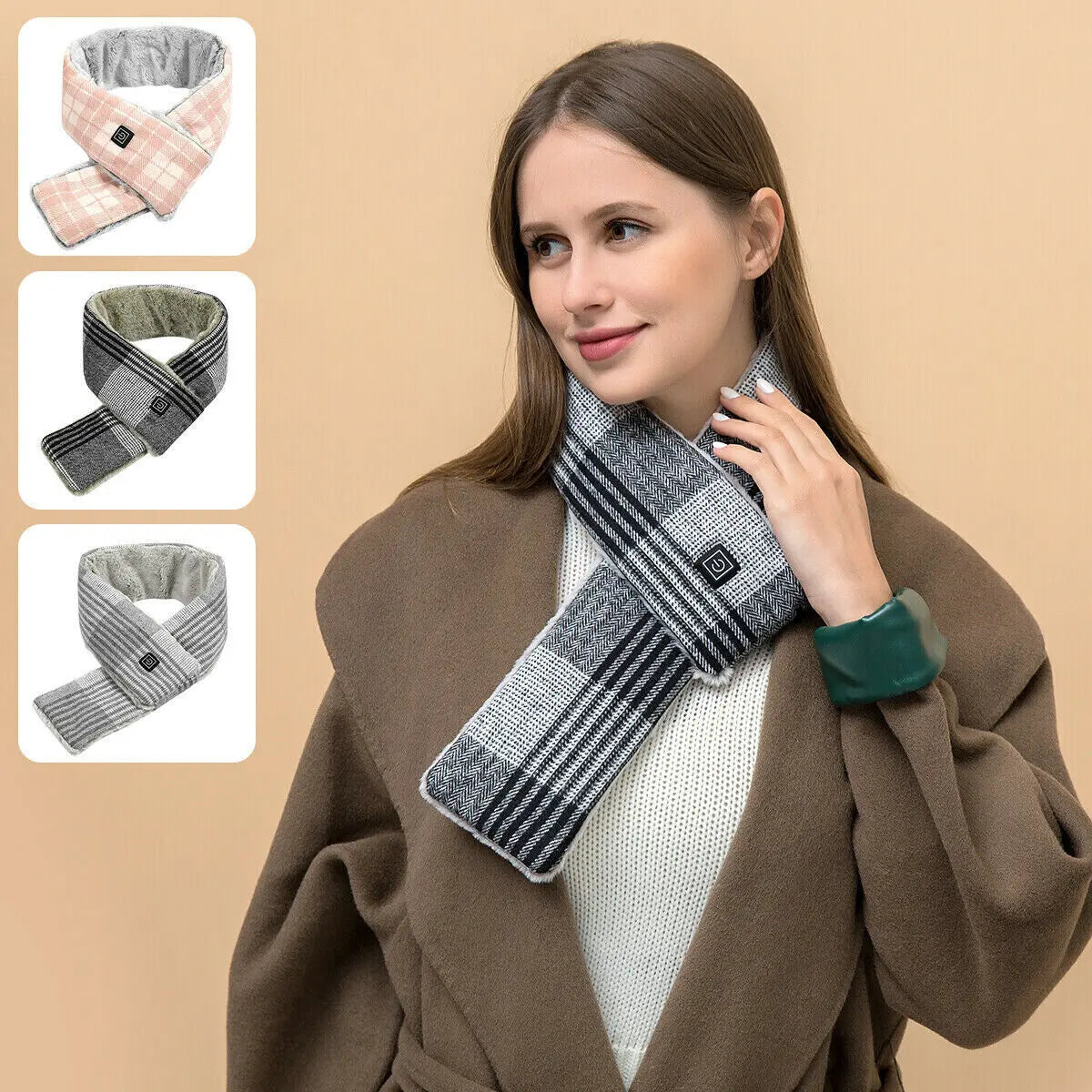 Electric Heated Scarf Winter Neck Warmer Shawl Washable Unisex Scarf With 3 Mode Angel Wishes