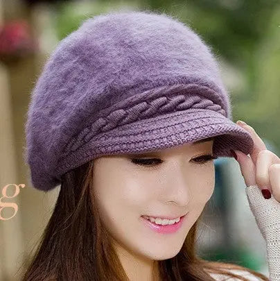 Ladies winter knitted beret Angel Wishes