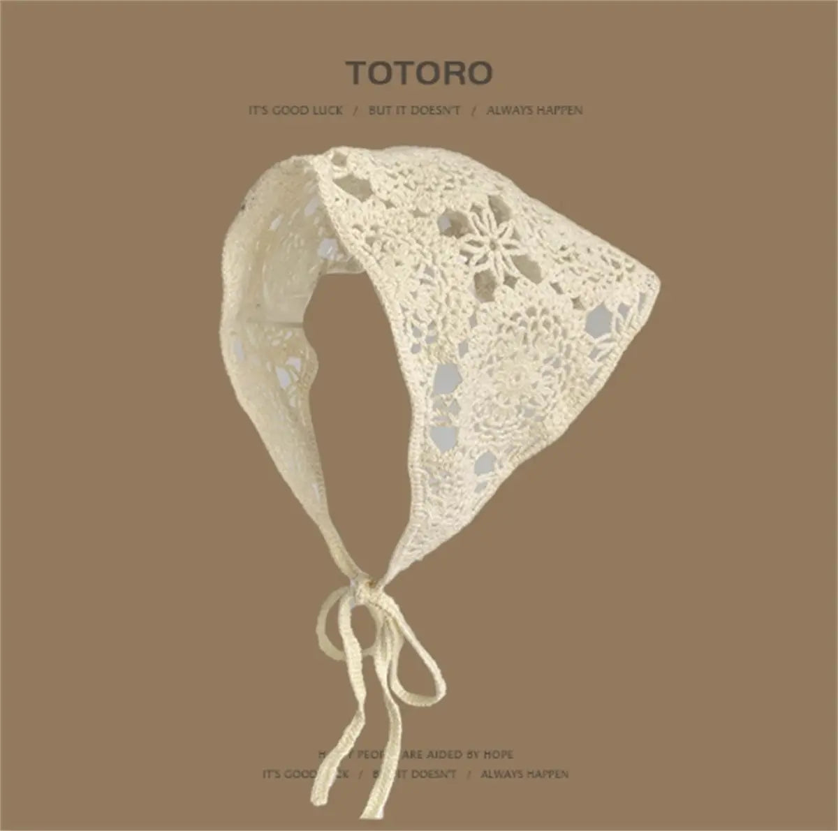 Knitted Hollow Crochet Triangle Headband For Women Angel Wishes