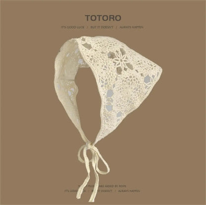 Knitted Hollow Crochet Triangle Headband For Women Angel Wishes