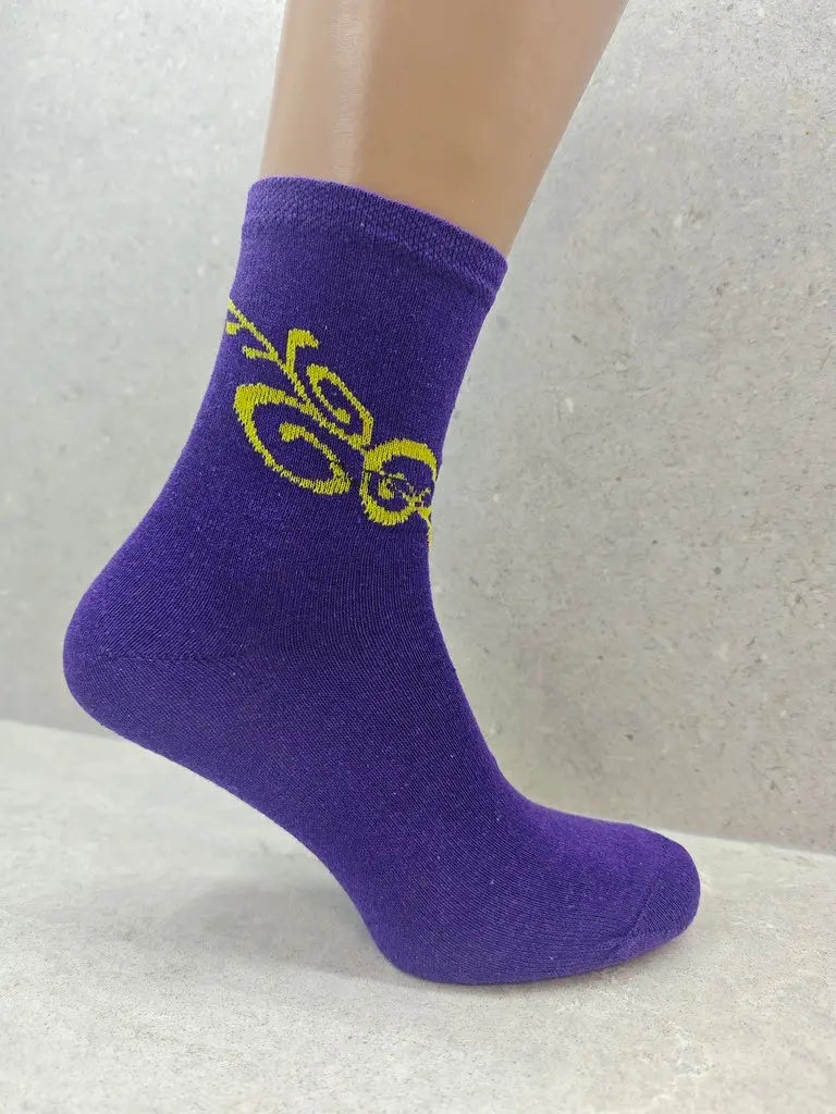 Womens Colourful Patterned Tattoo Socks Pack Of 6 12 24 Pairs Angel Wishes
