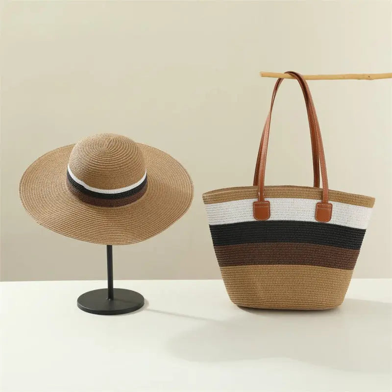 Beach Sun Hat Large Capacity Shoulder Bag Hat Suit Angel Wishes