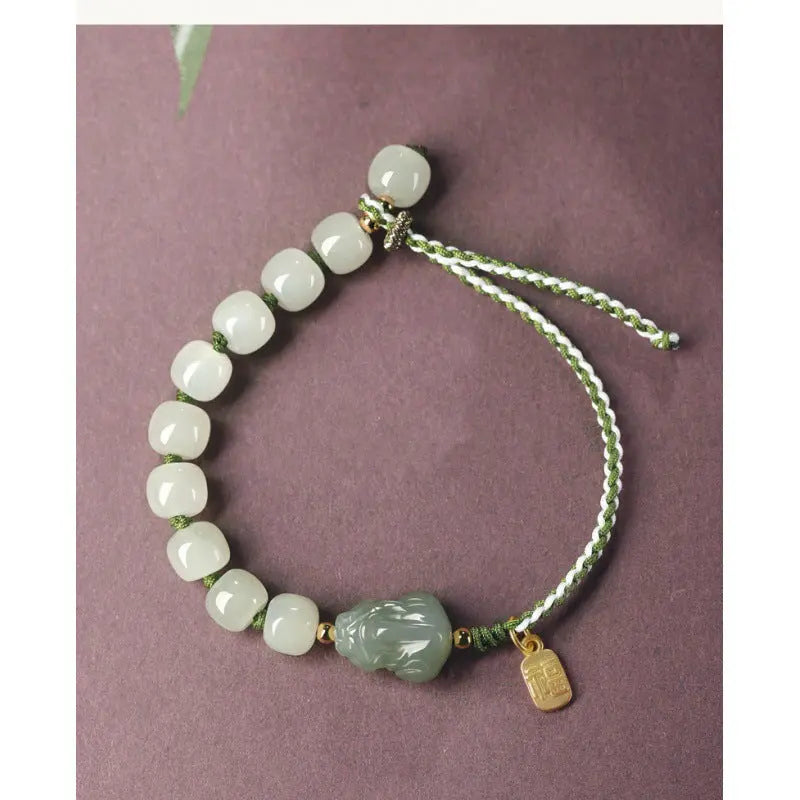 Water Ice Old-styled Bead Simple Hand-knitted Bracelet Angel Wishes