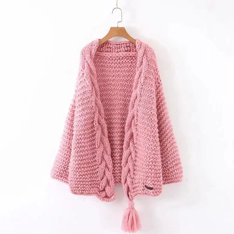 Knit Cardigan with Tassels Angel Wishes