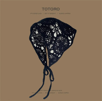 Knitted Hollow Crochet Triangle Headband For Women Angel Wishes