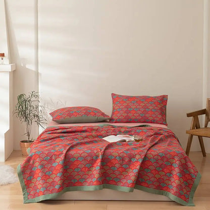 Multifunctional Three-layer Gauze Blanket Angel Wishes