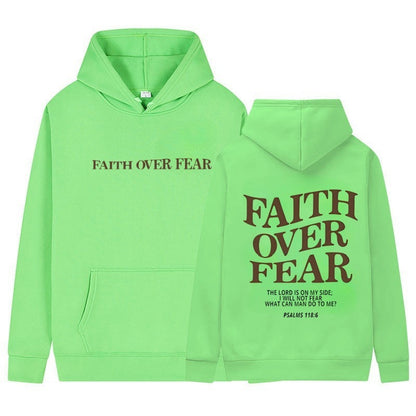 Faith Over Fear Men And Women Hoodie Angel Wishes