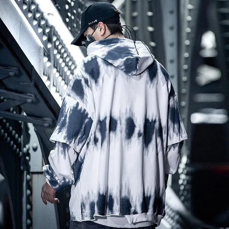 Tie-dye asymmetric hoodies Angel Wishes