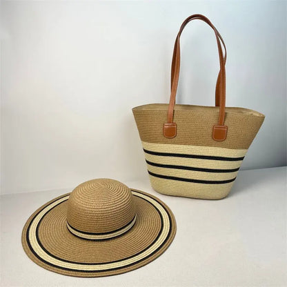 Beach Sun Hat Large Capacity Shoulder Bag Hat Suit Angel Wishes