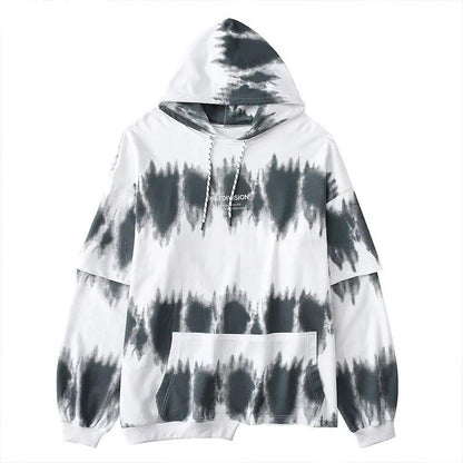 Tie-dye asymmetric hoodies Angel Wishes