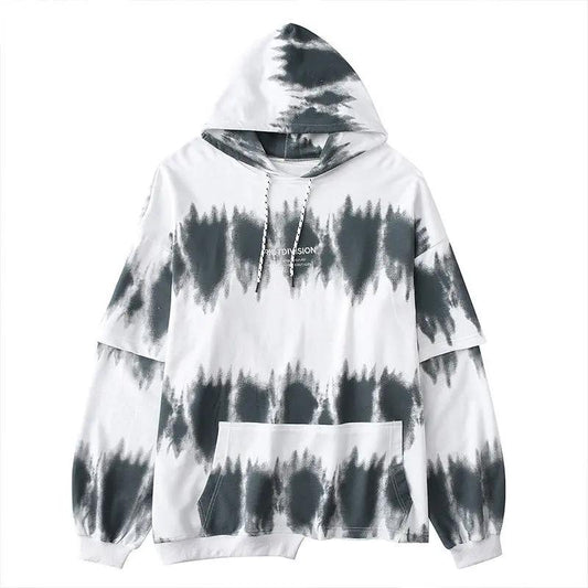 Tie-dye asymmetric hoodies Angel Wishes