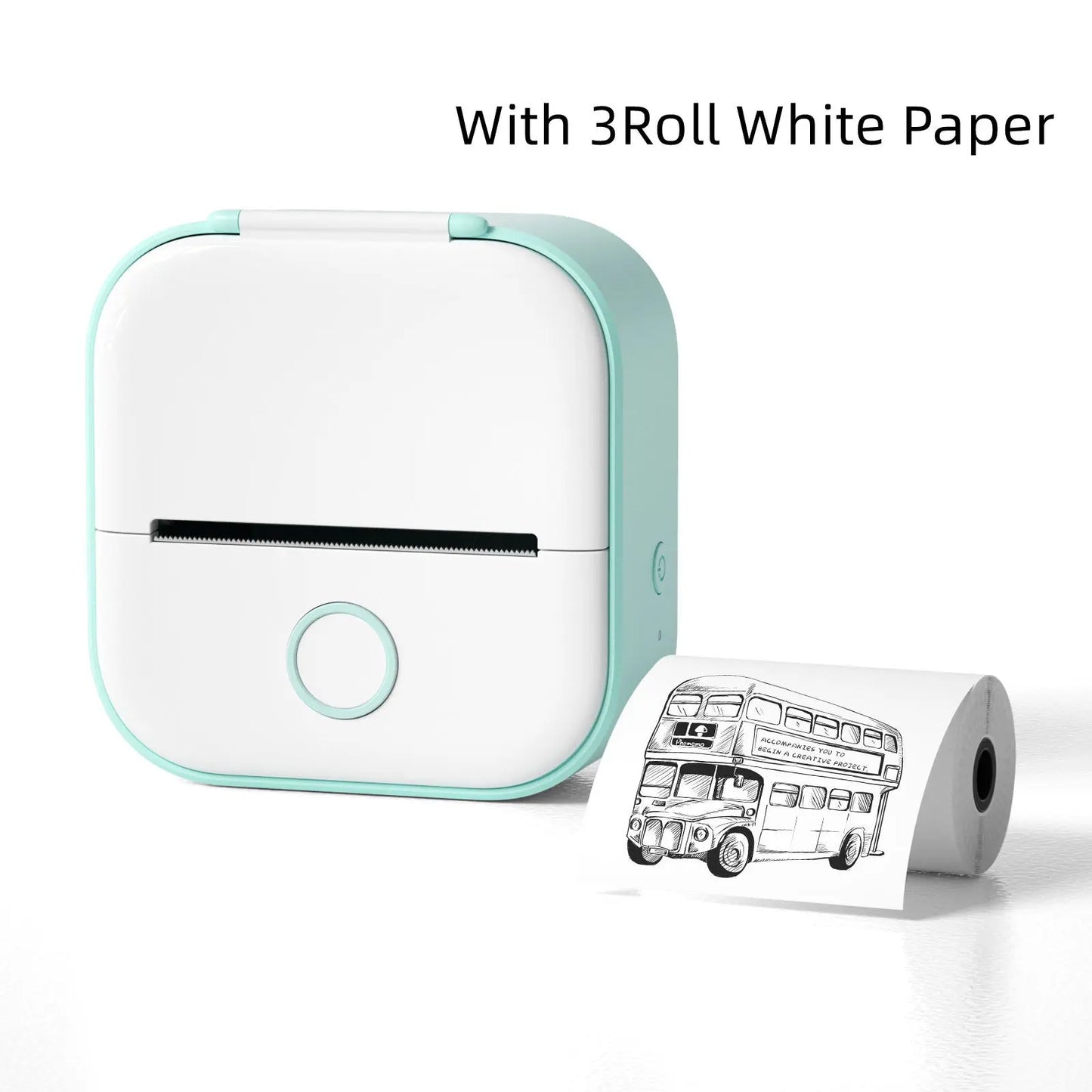 Mini Pocket Small Portable Bluetooth Cell Phone Label Thermal Printer Angel Wishes