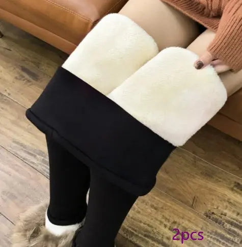 Women's Lamb Wool High Waist Elasticity Leggings Angel Wishes