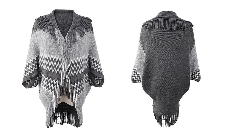 Knitted Tassel Shawl Angel Wishes