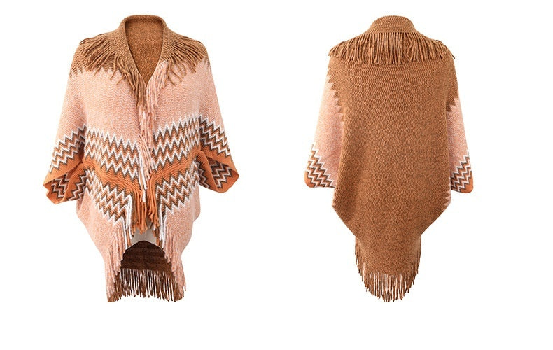 Knitted Tassel Shawl Angel Wishes